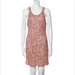 Alice + Olivia Pink Sequin Halter Sundress - fully lined - size Small - gorgeous